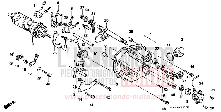 GEARSHIFT DRUM for CB Seven Fifty BLACK (NH1) from 1999